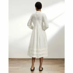JAEGER Pure Cotton Broderie Midi Waisted Dress Women White 11 JAEGER Pure Cotton Broderie Midi Waisted Dress Women White -JAEGER Shop unnamed file 302