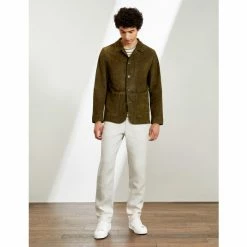 JAEGER Suede Leather Utility Jacket Men Olive 10 JAEGER Suede Leather Utility Jacket Men Olive -JAEGER Shop unnamed file 325