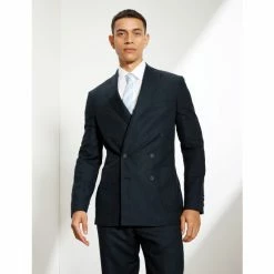 JAEGER Tailored Fit Silk And Linen Double Breasted Jacket Men Navy 15 JAEGER Tailored Fit Silk And Linen Double Breasted Jacket Men Navy -JAEGER Shop unnamed file 333