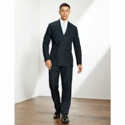 JAEGER Tailored Fit Silk And Linen Double Breasted Jacket Men Navy 19 JAEGER Tailored Fit Silk And Linen Double Breasted Jacket Men Navy -JAEGER Shop unnamed file 337