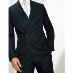 JAEGER Tailored Fit Silk And Linen Double Breasted Jacket Men Navy 20 JAEGER Tailored Fit Silk And Linen Double Breasted Jacket Men Navy -JAEGER Shop unnamed file 338