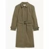 JAEGER Pure Cotton Belted Trench Coat Women Olive