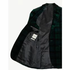 JAEGER Tailored Fit Italian Velvet Checked Jacket Men Navy -JAEGER Shop unnamed file 36