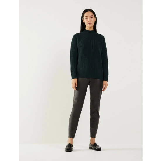 JAEGER Leather Skinny Trousers Women Brown 7 JAEGER Leather Skinny Trousers Women Brown - Image 7