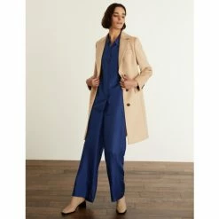 JAEGER Pure Silk Wide Leg Trousers Women Ink 12 JAEGER Pure Silk Wide Leg Trousers Women Ink -JAEGER Shop unnamed file 372