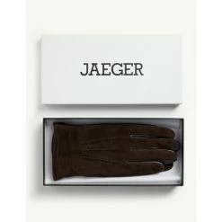 JAEGER Shop 55 JAEGER Leather Touchscreen Gloves With Cashmere And Wool Lining Men Black