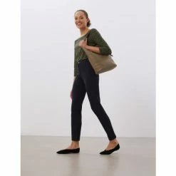 JAEGER Slim Fit Cigarette Trousers Women Black -JAEGER Shop unnamed file 391