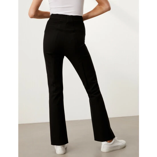 JAEGER Split Hem Straight Leg Trousers Women Black 5 JAEGER Split Hem Straight Leg Trousers Women Black - Image 5