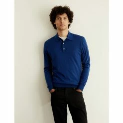 JAEGER Pure Extra Fine Merino Wool Polo Neck Jumper Men Navy 15 JAEGER Pure Extra Fine Merino Wool Polo Neck Jumper Men Navy -JAEGER Shop unnamed file 433