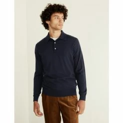 JAEGER Pure Extra Fine Merino Wool Polo Neck Jumper Men Navy 17 JAEGER Pure Extra Fine Merino Wool Polo Neck Jumper Men Navy -JAEGER Shop unnamed file 435