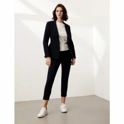 JAEGER Tapered 7/8 Trousers Women Black -JAEGER Shop unnamed file 440