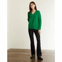 JAEGER Wool Rich V-Neck Jumper With Cashmere Women Bright Green 16 JAEGER Wool Rich V-Neck Jumper With Cashmere Women Bright Green -JAEGER Shop unnamed file 449