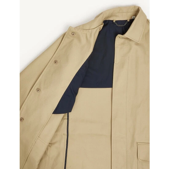 JAEGER Pure Cotton Water Repellent Trench Coat Men Beige 11 JAEGER Pure Cotton Water Repellent Trench Coat Men Beige - Image 11