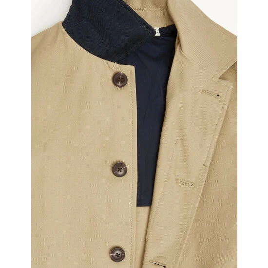 JAEGER Pure Cotton Water Repellent Trench Coat Men Beige 12 JAEGER Pure Cotton Water Repellent Trench Coat Men Beige - Image 12