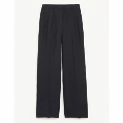 JAEGER Pure Linen Straight Leg Trousers Women Berry