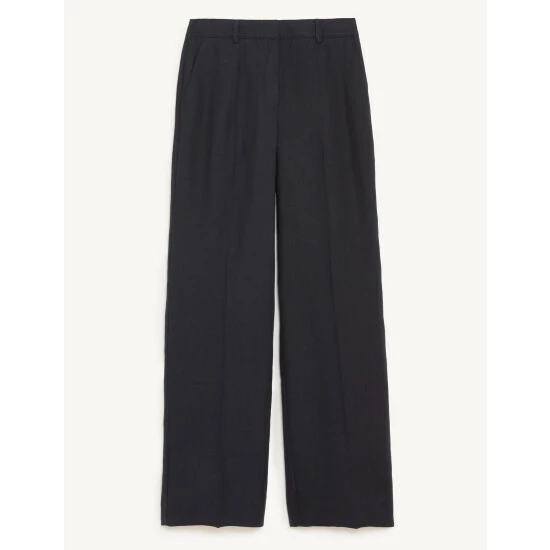 JAEGER Pure Linen Straight Leg Trousers Women Berry 1 JAEGER Pure Linen Straight Leg Trousers Women Berry