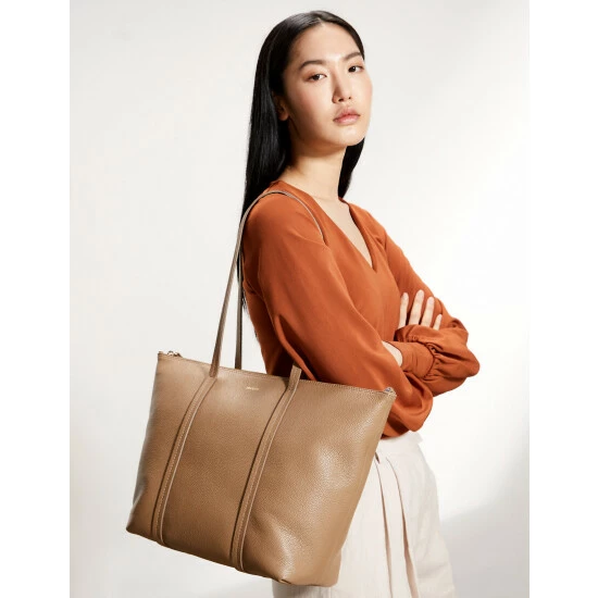 JAEGER Leather Tote Bag Women Black 1 JAEGER Leather Tote Bag Women Black