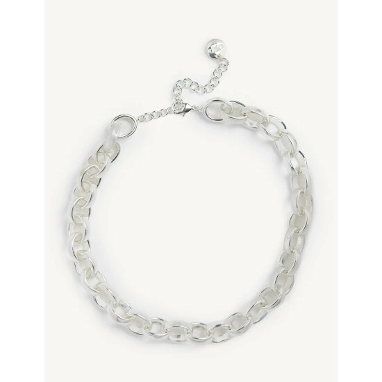 JAEGER Geometric Chain Necklace Women Silver Mix 1 JAEGER Geometric Chain Necklace Women Silver Mix