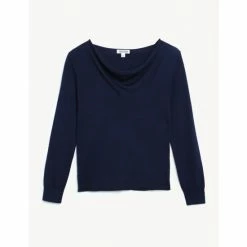JAEGER Pure Cashmere Fitted Jumper Women Navy