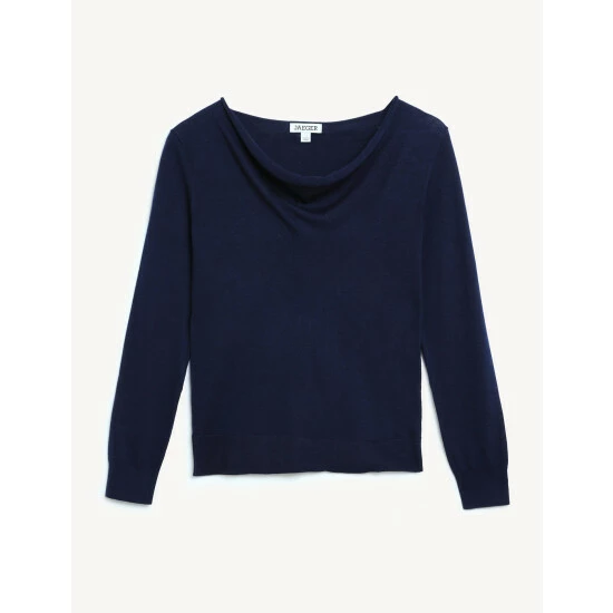 JAEGER Pure Cashmere Fitted Jumper Women Navy 1 JAEGER Pure Cashmere Fitted Jumper Women Navy