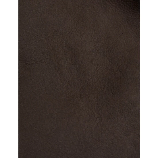 JAEGER Luxurious Leather Shearling Jacket Men Dark Brown 6 JAEGER Luxurious Leather Shearling Jacket Men Dark Brown - Image 6