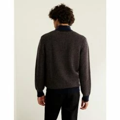 JAEGER Wool With Cashmere Half Zip Jumper Men Dark Grey -JAEGER Shop unnamed file 524