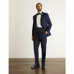 JAEGER Tailored Fit Pure Wool Tuxedo Trousers Men Navy 14 JAEGER Tailored Fit Pure Wool Tuxedo Trousers Men Navy -JAEGER Shop unnamed file 542