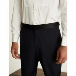 JAEGER Tailored Fit Pure Wool Tuxedo Trousers Men Navy 17 JAEGER Tailored Fit Pure Wool Tuxedo Trousers Men Navy -JAEGER Shop unnamed file 545