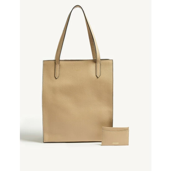 JAEGER Leather Tote Bag Women Pebble 2 JAEGER Leather Tote Bag Women Pebble - Image 2