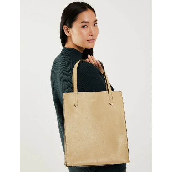 JAEGER Leather Tote Bag Women Pebble 5 JAEGER Leather Tote Bag Women Pebble - Image 5