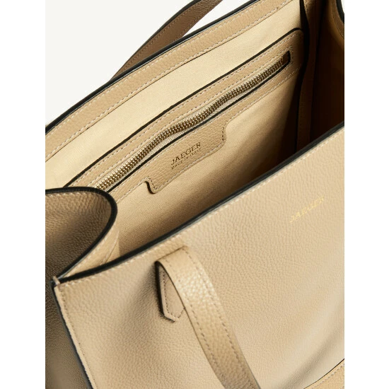 JAEGER Leather Tote Bag Women Pebble 7 JAEGER Leather Tote Bag Women Pebble - Image 7