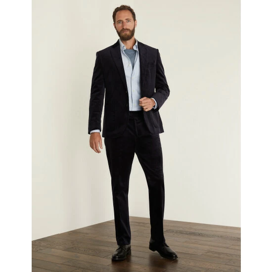 JAEGER Tailored Fit Italian Corduroy Trousers Men Chestnut 5 JAEGER Tailored Fit Italian Corduroy Trousers Men Chestnut - Image 5