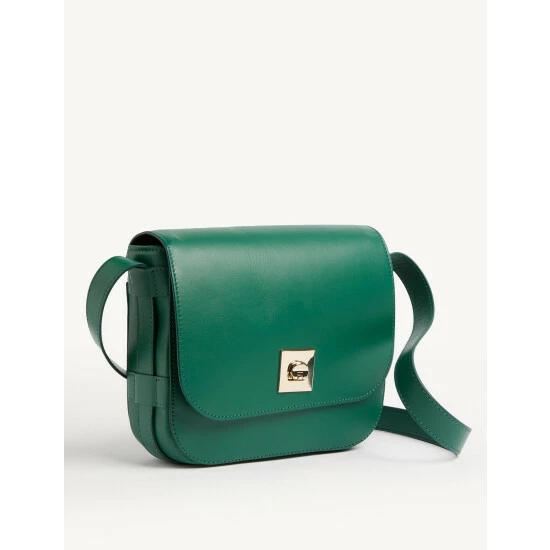 JAEGER Leather Cross Body Bag Women Green 4 JAEGER Leather Cross Body Bag Women Green - Image 4