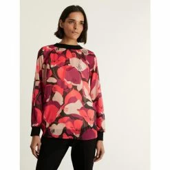 JAEGER Floral Long Sleeve Top Women Red Mix 11 JAEGER Floral Long Sleeve Top Women Red Mix -JAEGER Shop unnamed file 578