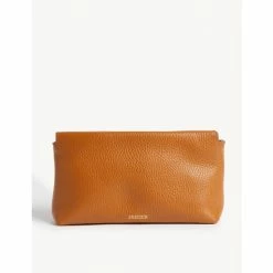 JAEGER Leather Make-Up Bag Women Black