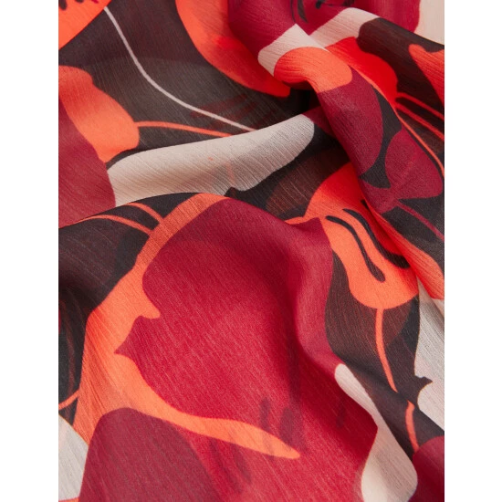 JAEGER Floral Long Sleeve Top Women Red Mix 6 JAEGER Floral Long Sleeve Top Women Red Mix - Image 6