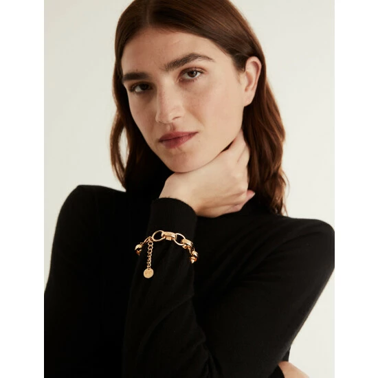 JAEGER Geometric Chain Bracelet Women Gold 5 JAEGER Geometric Chain Bracelet Women Gold - Image 5