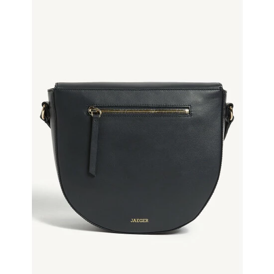 JAEGER Leather Cross Body Bag Women Tan 4 JAEGER Leather Cross Body Bag Women Tan - Image 4