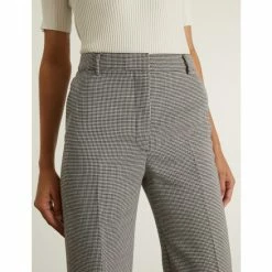 JAEGER Houndstooth Wide Leg Trousers Women Black Mix 14 JAEGER Houndstooth Wide Leg Trousers Women Black Mix -JAEGER Shop unnamed file 6