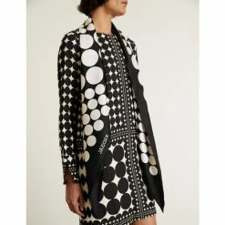 JAEGER Pure Silk Printed Polka Dot Scarf Women Black Mix -JAEGER Shop unnamed file 606