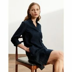 JAEGER Pure Linen V-Neck Knee Length Shift Dress Women Berry 13 JAEGER Pure Linen V-Neck Knee Length Shift Dress Women Berry -JAEGER Shop unnamed file 614