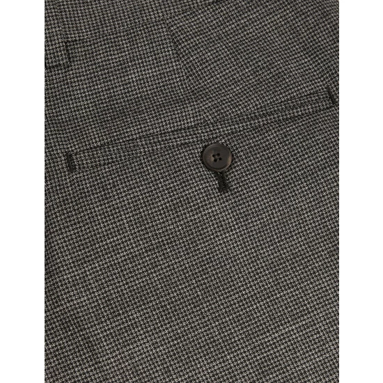 JAEGER Tailored Fit Bi-Stretch Puppytooth Trousers Men Dark Grey Mix 10 JAEGER Tailored Fit Bi-Stretch Puppytooth Trousers Men Dark Grey Mix - Image 10