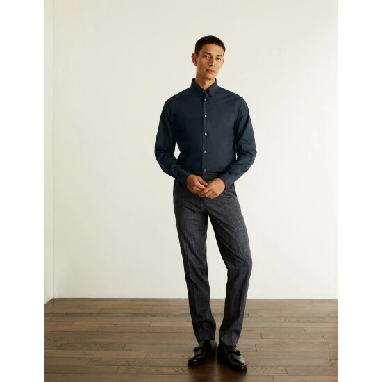 JAEGER Pure Cotton Poplin Shirt Men Light Blue 2 JAEGER Pure Cotton Poplin Shirt Men Light Blue - Image 2