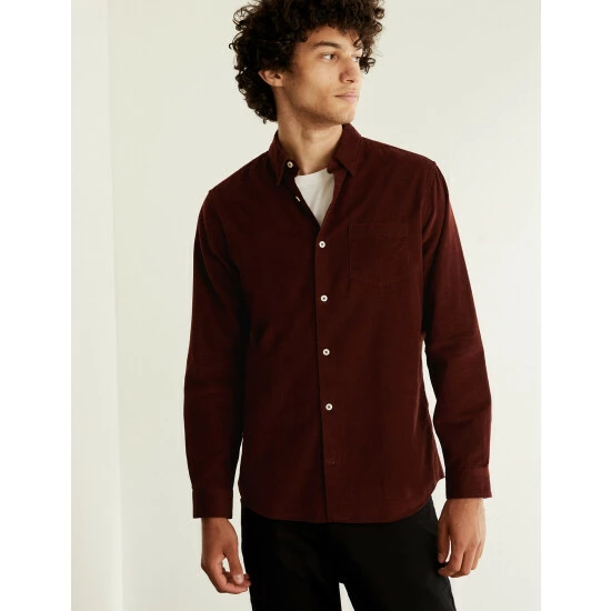 JAEGER Pure Cotton Corduroy Shirt Men Blue 2 JAEGER Pure Cotton Corduroy Shirt Men Blue - Image 2