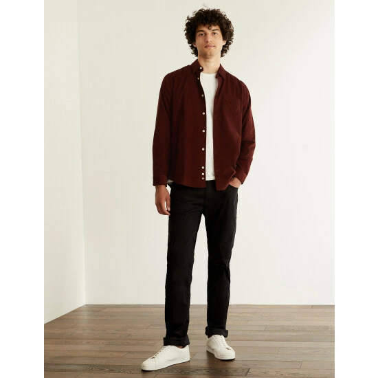 JAEGER Pure Cotton Corduroy Shirt Men Blue 7 JAEGER Pure Cotton Corduroy Shirt Men Blue - Image 7