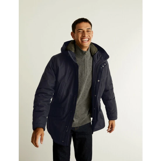 JAEGER Recycled Feather And Down Parka Jacket Men Navy 7 JAEGER Recycled Feather And Down Parka Jacket Men Navy - Image 7