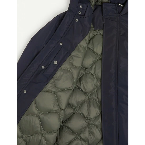 JAEGER Recycled Feather And Down Parka Jacket Men Navy 11 JAEGER Recycled Feather And Down Parka Jacket Men Navy - Image 11