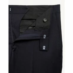 JAEGER Tailored Fit Super 100s Pure Wool Trousers Men Medium Navy 20 JAEGER Tailored Fit Super 100s Pure Wool Trousers Men Medium Navy -JAEGER Shop unnamed file 786