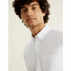 JAEGER Regular Fit Pure Cotton Oxford Shirt Men White -JAEGER Shop unnamed file 792