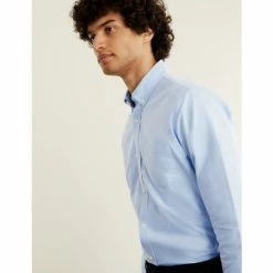 JAEGER Regular Fit Pure Cotton Oxford Shirt Men White -JAEGER Shop unnamed file 797